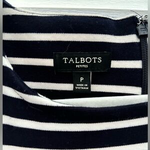 Talbots Petite Blue and White Dress